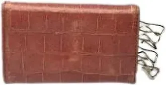 Miu Miu Pre-owned Accessories, female, Orange, Size: ONE SIZE Pre-owned Leather Key-holder