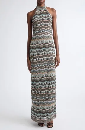 Missoni Sequin Metallic Jacquard Maxi Sweater Dress in Smspo at Nordstrom, Size 38