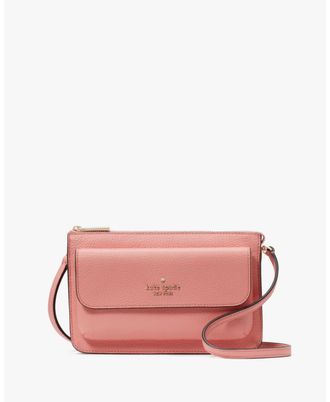 Kate Spade New York Womens Leila Small Crossbody - Pink Leather - One Size