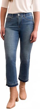 Tribal Sophia Curvy Micro Flare Jeans In True Vintage