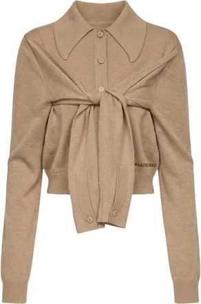 Marine Serre Cardigan a portafoglio - Toni neutri