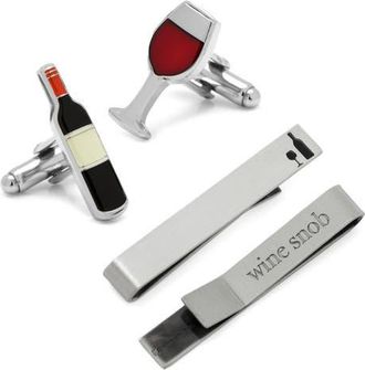Cufflinks Inc. Wine Lover Tie Bar & Cuff Links Set in Multi at Nordstrom, Size 10-13
