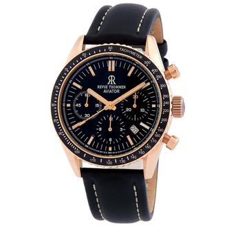 Revue Thommen Aviator Chronograph Automatic Black Dial Mens Watch 17000.6567