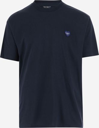 Carhartt Work in Progress Navy Blue Logo T-shirt