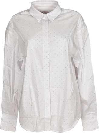 Chiara Ferragni Chique witte blouse - Dames - Overhemden - Wit - XS - Katoen - Overhemden