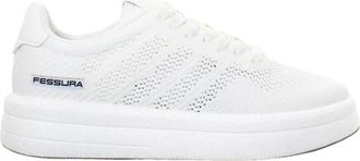 Fessura Witte Lycra Sneakers met Schuimzool - Dames - Sneakers - Wit - 44 EU - Schoenen