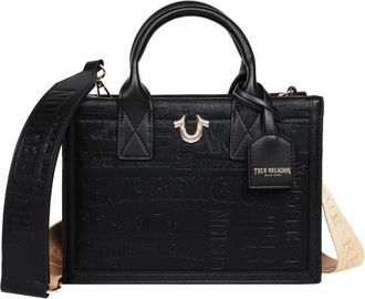 True Religion Mega Logo Modern Tote in Black at Nordstrom