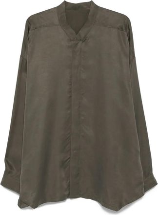 Rick Owens Camicia Faun con colletto alla coreana - Verde