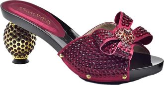 Generic Womens Shoes and Bag Set Stiletto High Heel Slip On Shoes Matching Full Rhinestone Flower Evening Handbag