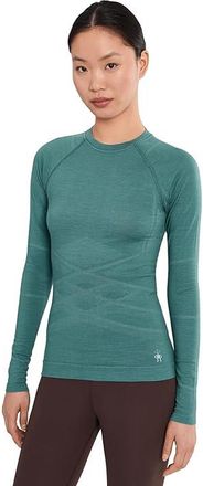 Smartwool Intraknit All-Season Merino Base Layer Crew Womens Long Sleeve Pullover Dusty Teal : XS, Elastane/Lyocell/Nylon
