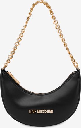 Love Moschino Borsa a spalla con catena con cuori - Nero