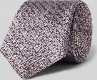 Willen Krawattenfabrik Krawatte aus reiner Seide mit Label-Detail in Rose, Gr&ouml;&szlig;e 1