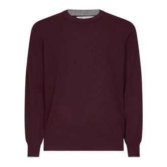 Brunello Cucinelli Brunello Cucinelli, Cashmere Knitwear, male, Brown, Size: 2XL Cashmere Crewneck Sweater