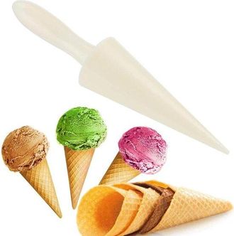 OEM Molde Para Conos De Helado - Moldeadores De Conos Crujientes - Conos Caseros - Juego Reutilizable - 2 Piezas - Color Plateado