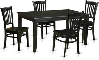East West Furniture 5 Pc Dining room set - Dinette Table and 4 Kitchen Dining Chairs