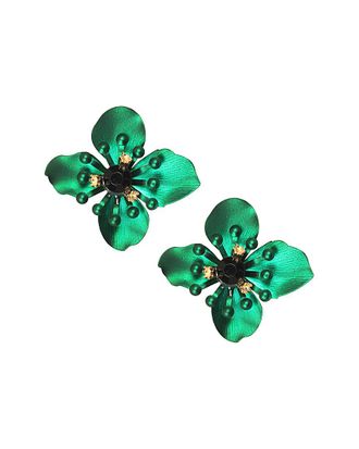 Eyecandy LA Eye Candy La Green Jasmine Resin Drop Earrings