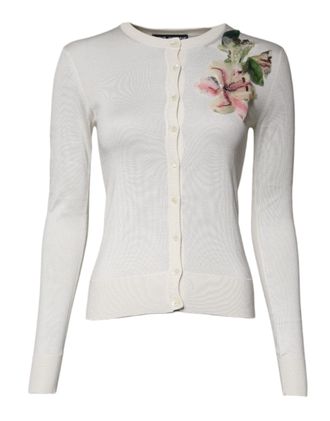 Dolce & Gabbana Bloemrijk Versierd Kasjmier Cardigan