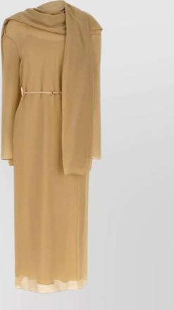 The Row amede long sleeve dress belted waist