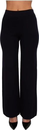 Max Mara Broeken, Dames, Blauw, S, Leer, Pantalone