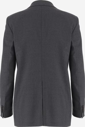 Tagliatore Womens Stretch Wool Jacket Gray Virgin