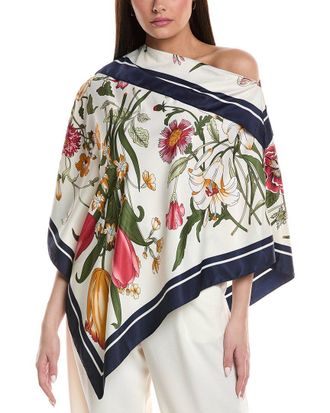 La Fiorentina Floral Poncho