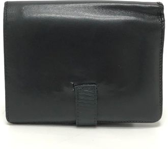 Herm&egrave;s Bearn Black Box Calf Leather Wallet (Bi-Fold) (Pre-Owned)