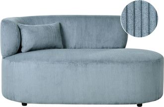 Beliani Chaise longue izquierdo Pana Azul