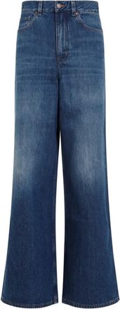 Chlo&eacute; Wide Leg Denim Jeans - Dames - Loose Fit Jeans - Blauw - W27 - Denim - Jeans