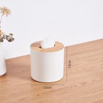 No Brand Portarrollos De Papel Higi&eacute;nico Con Tapa De Bamb&uacute;, Portarrollos De Papel Higi&eacute;nico Redondo Decorativo, Tapa Para Portarrollos De Papel Higi&eacute;nico