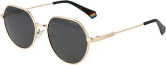 Polaroid Gouden Metalen Zonnebril