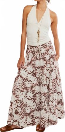 Free People Womens Zephyr Bustle Convertible Skirt In Brown