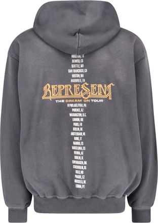 Represent Mens Sweatshirt Golden Tour Sun Fade Grey Cotton Sweatshirts Sweater