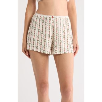 Kilo Brava Print Pajama Shorts in Heirloom Rose at Nordstrom, Size 3X-Large