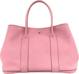 Herm&egrave;s Pink Negonda Leather Handbag Tote Bag (Pre-Owned)