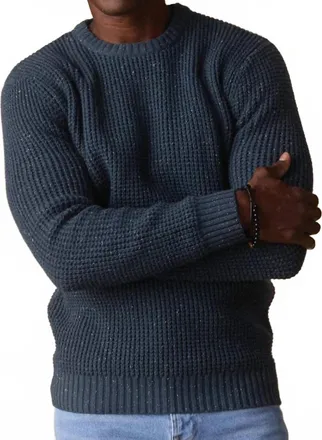 The Normal Brand Seawool Nep Crewneck Sweater In Waterloo