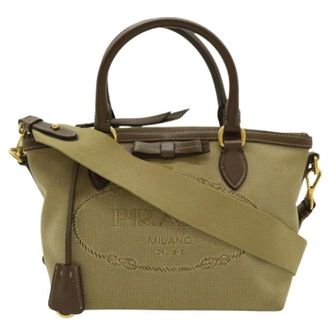 Prada Pre-owned Handbags, female, Beige, Size: ONE SIZE Pre-owned Vintage Shoulder Bag