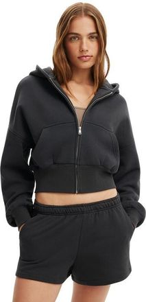Cotton On Womens Oversized Zip Through Hoodie in Shadowstone at Nordstrom, Size X-Small