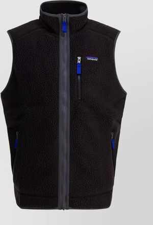 Patagonia sleeveless fleece vest high collar