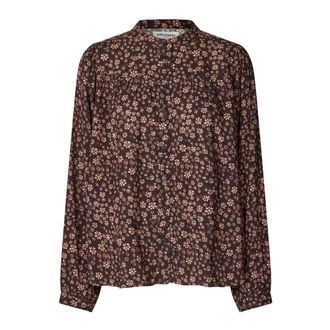 Lollys Laundry Nicky LL Shirt LS - Blouses & Shirts - Mujer - Marr&oacute;n - S