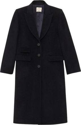 Ines De La Fressange Enola Jas - Dames - Mantel - Blauw - XL - Wol - Jassen