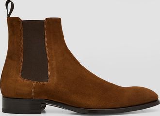 Brioni Mens Suede Chelsea Boots