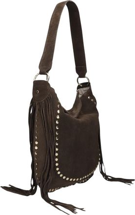 Notre-V Coacha Suede - Dames - Schoudertassen - Bruin - ONE Size - Su&egrave;de - Tassen