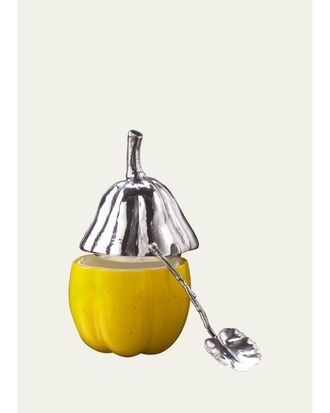 Buccellati Murano Glass & Sterling Silver Bell Pepper Jam Jar
