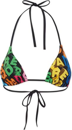 Dsquared2 Top bikini con stampa - Nero