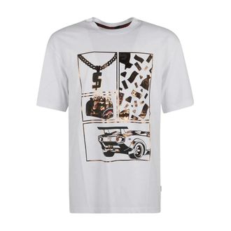 Sprayground Be Rich Bianco T-Shirt - Heren - T-shirts - Wit - XL - Katoen - Tops
