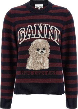 Ganni Dames, Truien, Veelkleurig, Maat: L Wol