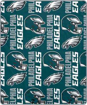 Pegasus Sports Philadelphia Eagles Nfl Team All-Over Logo Soft Fleece Throw