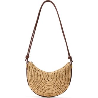 Reiss Harriet Woven Shoulder Bag in Natural at Nordstrom