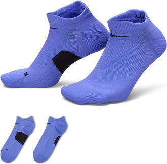 Nike Unisex Running Midweight No-Show Socks (1 Pair) in Blue | HV6937-570