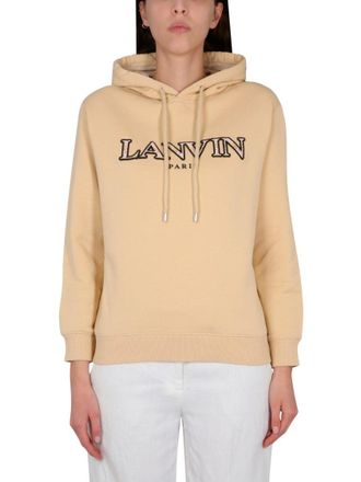 Lanvin Relaxed-Fit Cotton Sweatshirt With Drawstring Hood